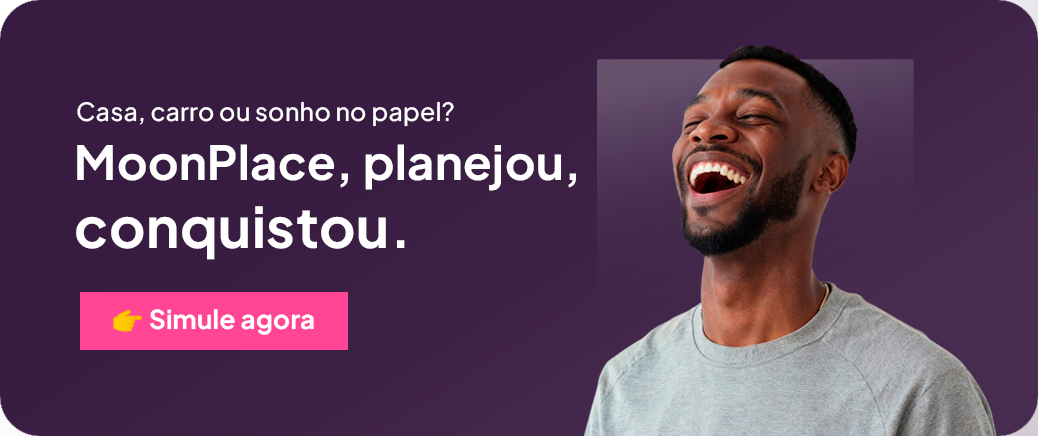 O que é consórcio e quando ele é a melhor escolha — banner MoonPlace com CTA de simulação.